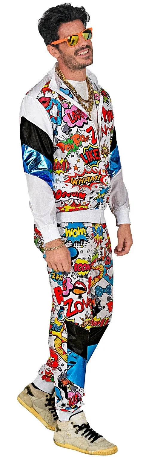 Disfraz Chándal de Táctel Cómic para Adulto Chándales de Táctel Años 80 Widmann